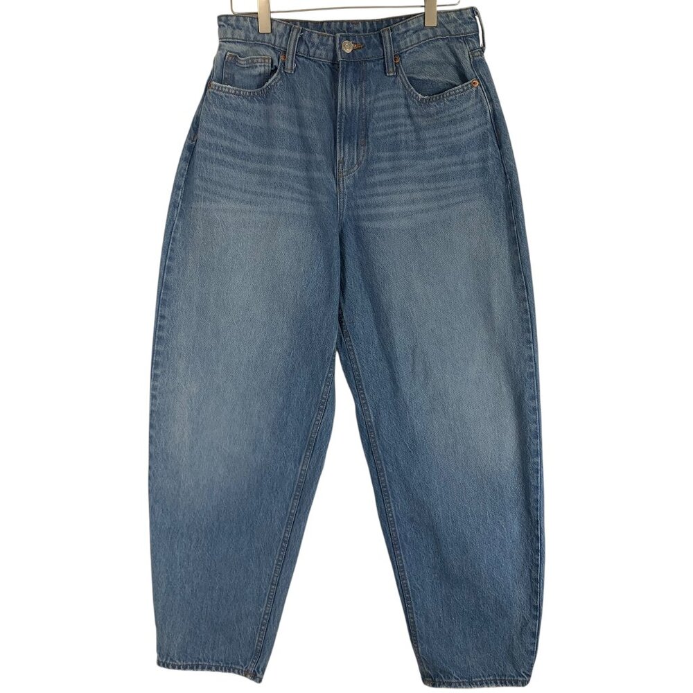 &DENIM women's light wash barrel curvy fit high waist jeans loose fit size 6